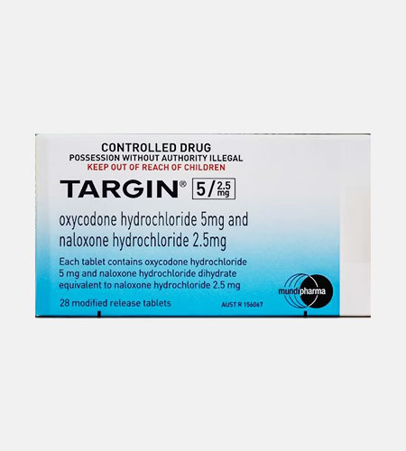 Targin (oxycodone/naloxone) 5mg/2.5mg from Mundipharma